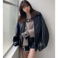 GYDA フェイクレザーブルゾン