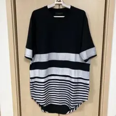 wisdom ウィズダム　ボーダーロング丈 Ｔシャツ
