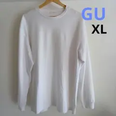 GU メンズクルーネック長袖Ｔシャツ　XLサイズ　ホワイト