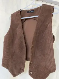 SHEIN コーデュロイブラウンベスト XS
