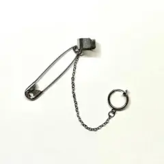 チェーン付きイヤーカフ・イヤリング 安全ピン リングイヤリング