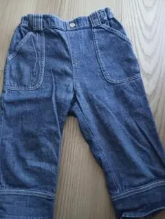 デニムパンツ キッズ ハーフパンツ 半ズボン ブルー　組曲　110