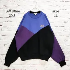【日本製】TEAM DAIWA GOLF クレイジーカラー ヴィンテージニット