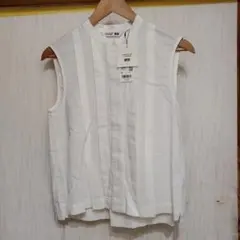 「新品」ユニクロ　リネンブレンド　ブラウス　ノースリーブ
