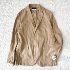 ジャーナルスタンダード テーラードジャケット リネン混 麻 ベージュ L