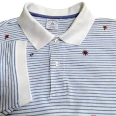 ブルックスブラザーズ M ポロシャツ 半袖 Tシャツ 鹿の子 ロゴ刺繍 総柄