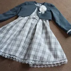 フォーマルドレス グレー系 チェック柄