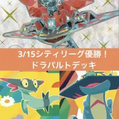 【匿名配送】3/15シティリーグ優勝！ドラパルト構築済みデッキ