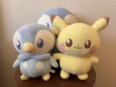 ポケピース　ポッチャマ　ピカチュウ　ぬいぐるみ3体セット
