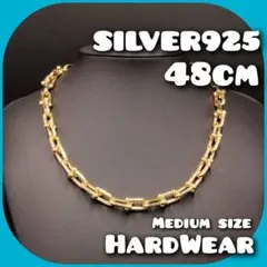 新品 ハードウェア ゴールド ネックレス メンズ レ チェーン シルバー