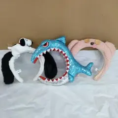 ＵＳＪ カチューシャ ①スヌーピーマスコット付②ＪＡＷＳ スパンコール③ティム