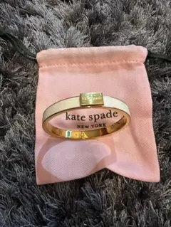 kate spade 白×ゴールド バングル