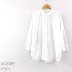 【完売品】ユニクロ コットンツイルスタンドカラーロングシャツ オフホワイト XL