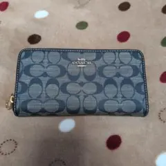COACH ダークブルー 長財布！歳末セール！
