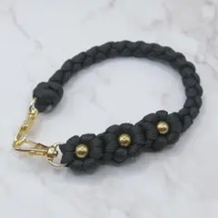 ハンドメイド ハンドストラップ スマホ チャーム パラコード 花x3 HS088