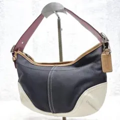 y2k COACH 2way hobo bag half moon gray - メルカリ