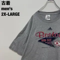 古着 adidas Tシャツ ボストン レッドソックス MLB グレー 2XL