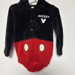 ミッキー 着ぐるみ 80サイズ 黒/赤　ロンパース