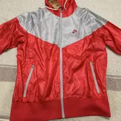 【撥水加工】【新品未使用！】《NIKE》メンズウインドブレーカー赤［L]