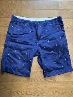 GLOBAL WORK アンカー柄 ショートパンツ M
