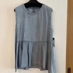 新品未使用！ayaneライトブルー ノースリーブ チュニック