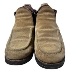 ベージュ スエード サイドゴアブーツ