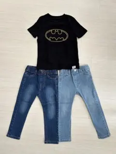 BREEZE ブリーズ デニムズボン100cm GAPバットマン黒Tシャツ XSのサムネイル
