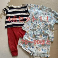 ラルフローレンシャツ70 GAPパンツ80 甚平上下の4点セットのサムネイル