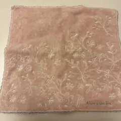 Afternoon Tea ハンカチ ピンク 花柄 刺繍のサムネイル