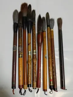 書道用筆 10本セット 中古　太筆中心