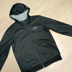 Callaway 裏起毛 フード付 ジャケット ダブルジップ M ブラック