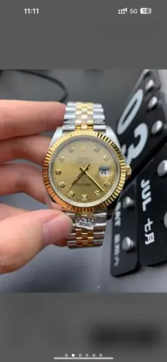 ROLEX 自動巻き時計 ゴールド・シルバー コンビネーションバンド