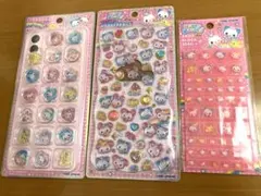 新品！ハッピーマーチ　キラコロおはじきシール　ジュエルプチドロップ　タイル　平成