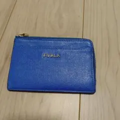 FURLA フルラ　ブルー　カードケース　小銭入れ　財布