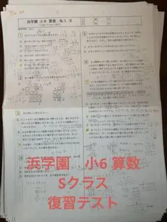 浜学園　理科　小6 V0　復習テスト　最難関　灘中　甲陽　開成 浜学園 小6理科 灘V0 浜学園 理科 小6 V0 復習テスト 最難関 灘中