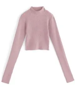 グレイル サムホール付きショート丈ニットトップス