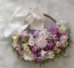 クリスマスローズの花かごリース