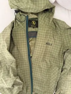 AIGLE チェック柄 ナイロンジャケット