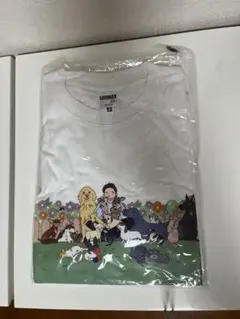 新品未使用 さかがみ家カフェ Tシャツ 犬猫 アニマル Sサイズ 白