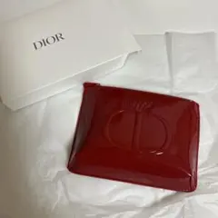 Dior ロゴ エナメル ポーチ レッド　ディオール　trousse pouchのサムネイル