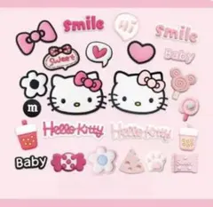 ハローキティ　クロックス ジビッツ アクセサリー17点セット　ピンクのサムネイル
