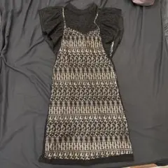 Lily Brown ブラックレースワンピース