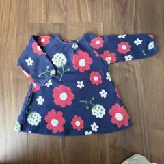 クレードスコープ　花柄　紺　チュニック　ワンピース　トレーナー　80 ナルミヤ