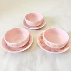 フェリシモ カップ 小鉢 ソーサー 小皿 セット レトロ 花柄 食器のサムネイル