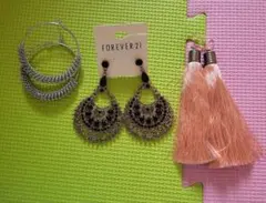 FOREVER21 フリンジピアスとフープピアスセット