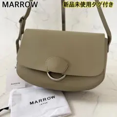 新品タグ付】MARROW リング ショルダーバッグ ラップ 牛革 裏地 綿麻 