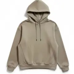 GU ダブルフェイスビッグプルパーカー ベージュ フード オーバーサイズ