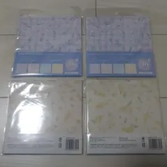 amifa デザインペーパー ミニフラワー×チェック　４つ