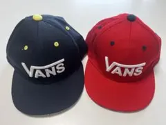 ほぼ未使用　vans バンズ　キャップ2個セット　つば裏チェッカーフラッグのサムネイル