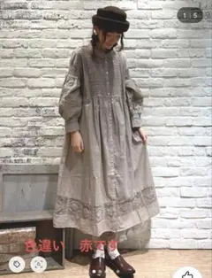 tsuharu スモッキング裾レースワンピース　レッド　サマンサモスモス